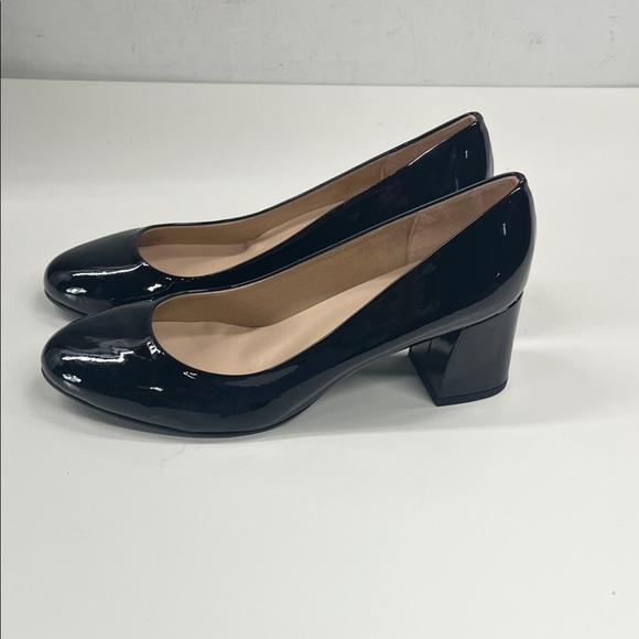 New French Sole Black Patent Leather Trance Pumps in Black Size 9 - Picture 6 of 12
